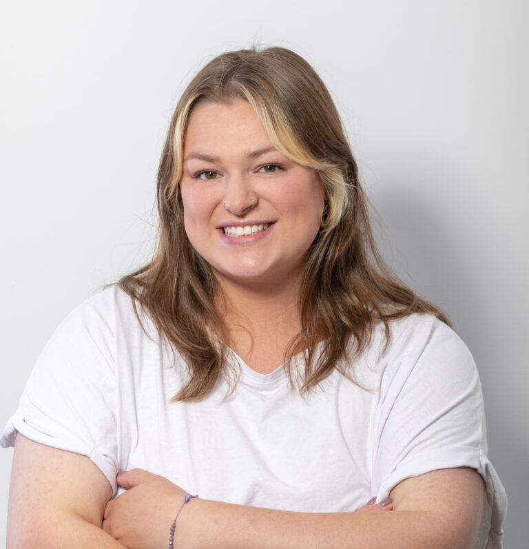 Professional lighting setup for business headshots showing facial definition and clarity