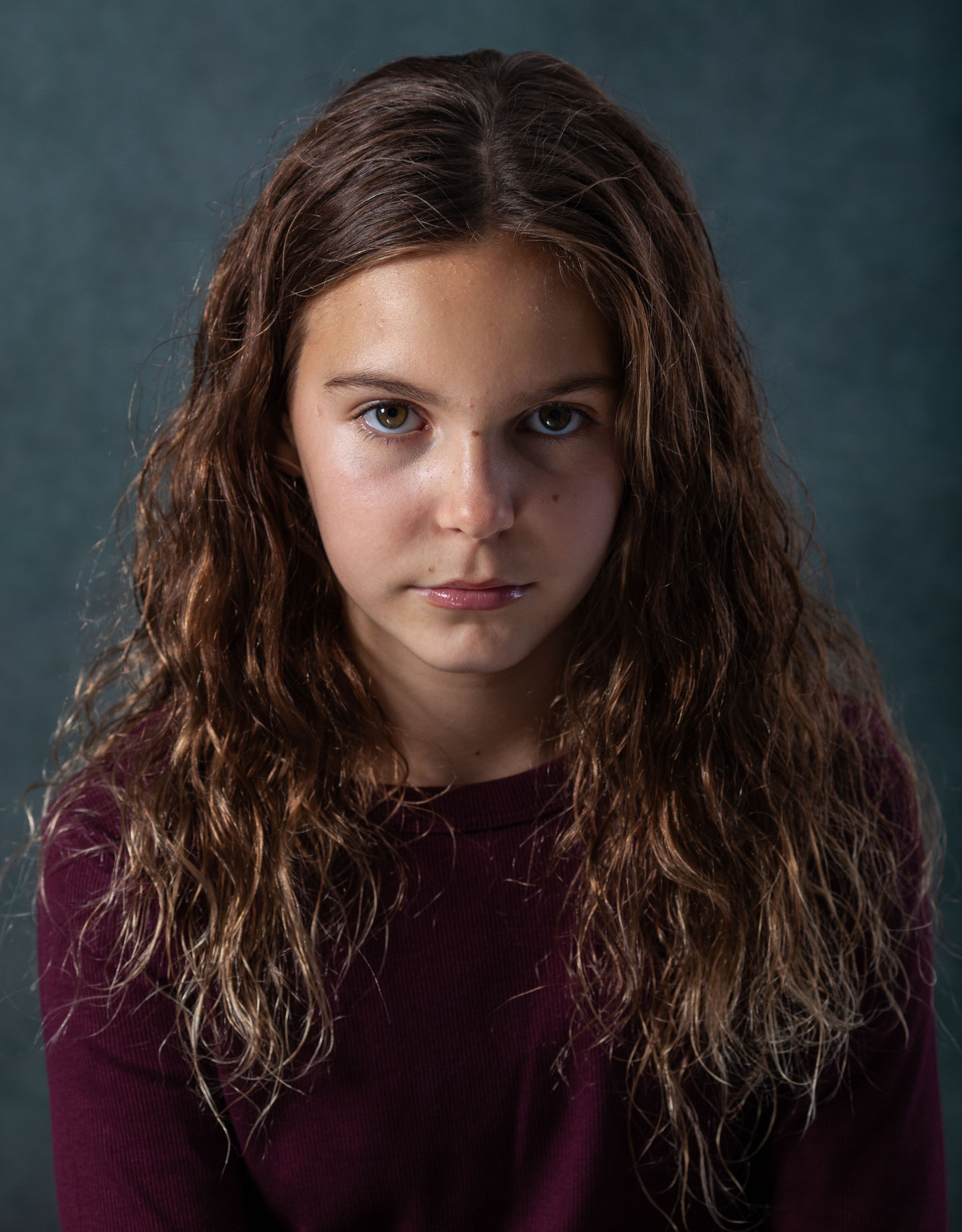 Dramatically lit young performer portrait by BBC and ITV Lighting Director Chris Barroccu